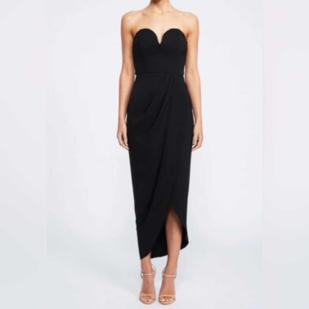 SHONA JOY Core U Strapless Dress in Black NWT Sz US4